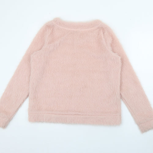 NEXT Womens Pink Crew Neck  Polyester Pullover Jumper Size 12