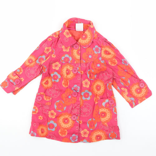 Pumpkin Patch Girls Pink Floral  Jacket  Size 2 Years