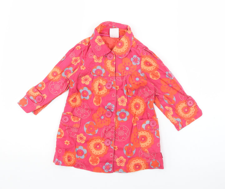 Pumpkin Patch Girls Pink Floral Jacket Size 2 Years