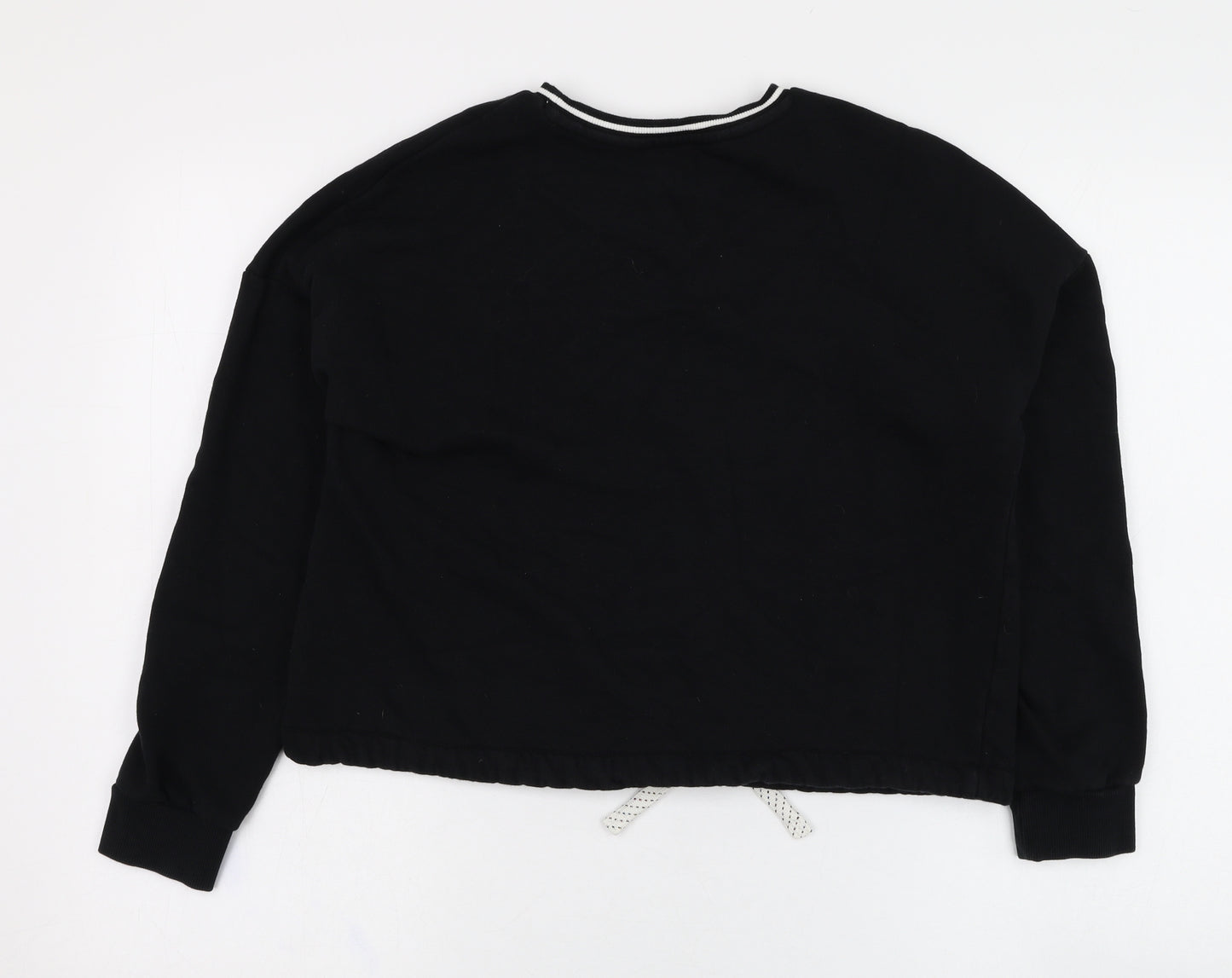 Marks and Spencer Girls Black  Cotton Pullover Sweatshirt Size 12-13 Years  Pullover - Future