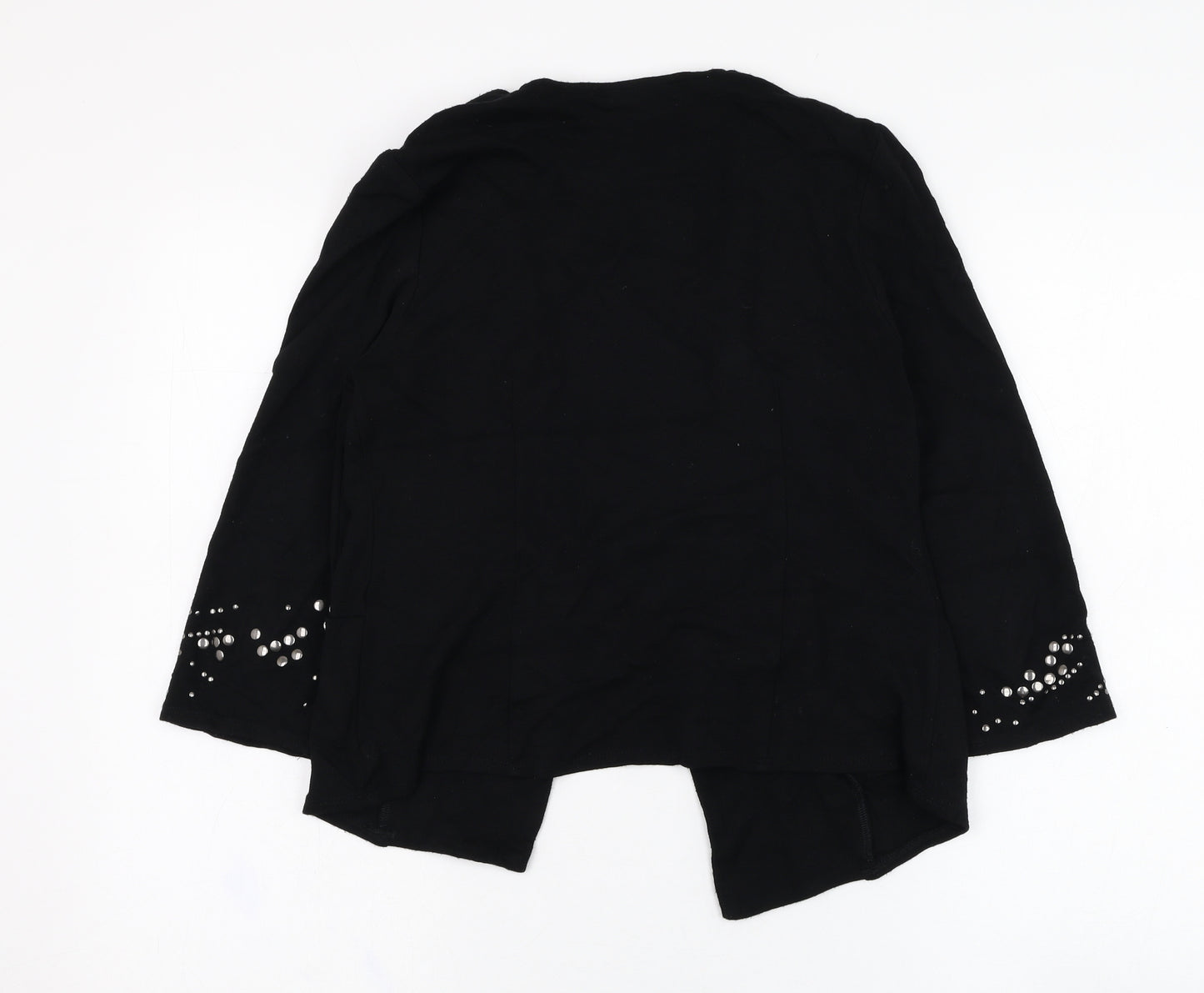 Wallis Womens Black Square Neck  Polyester Cardigan Jumper Size S