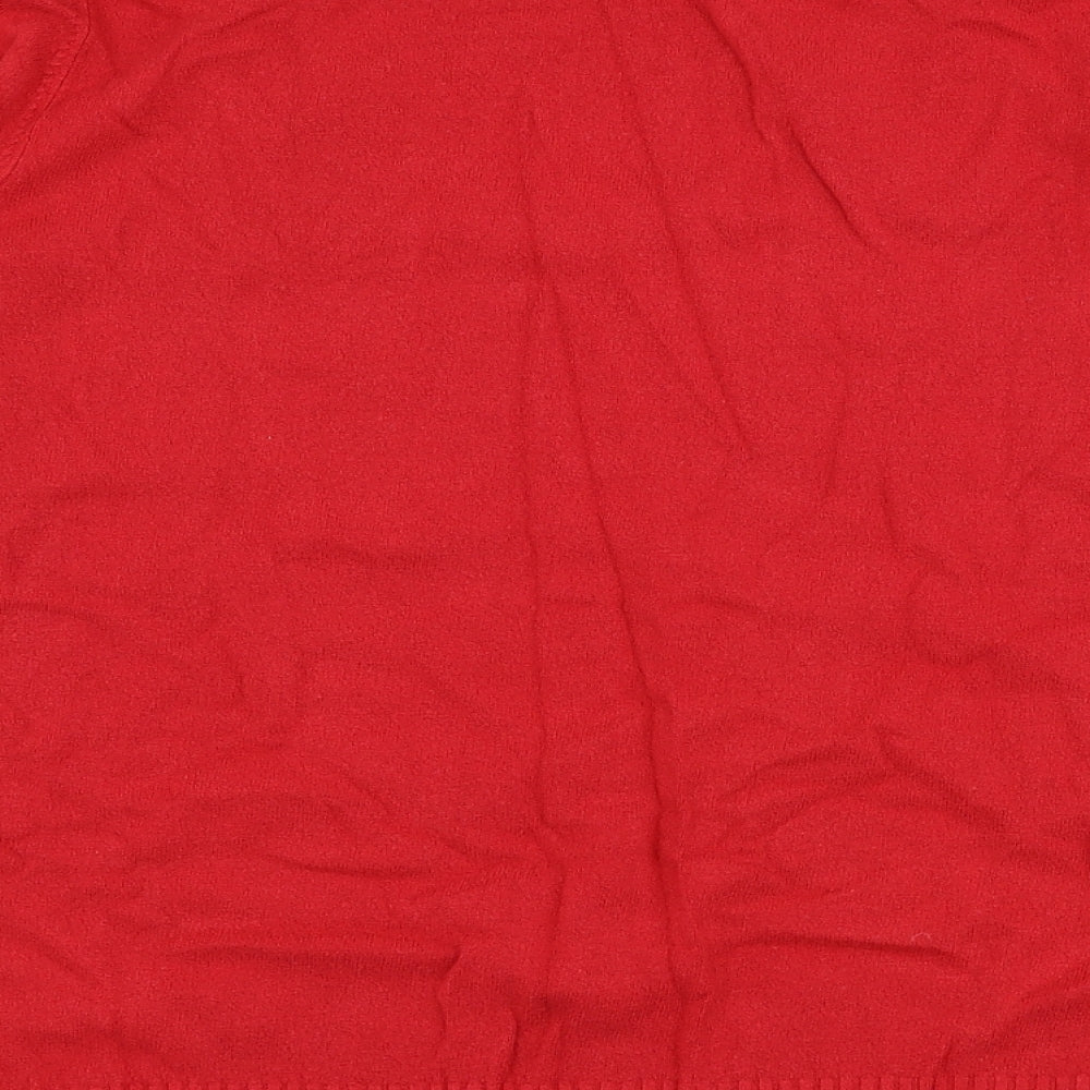 `marks Womens Red Round Neck  Viscose Pullover Jumper Size 20