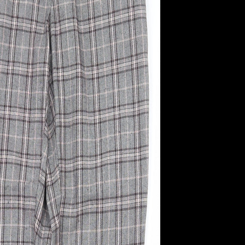 Primark Womens Multicoloured Plaid Polyester Capri Trousers Size 8 L24.5 in Regular Zip
