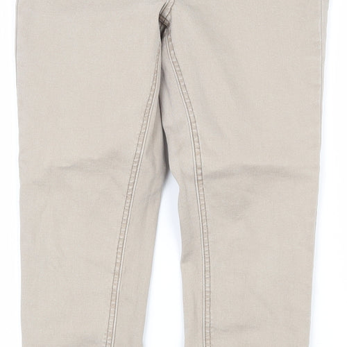New Look Womens Beige  Cotton Skinny Jeans Size 10 L23.5 in Regular Zip