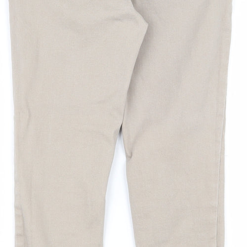 New Look Womens Beige  Cotton Skinny Jeans Size 10 L23.5 in Regular Zip