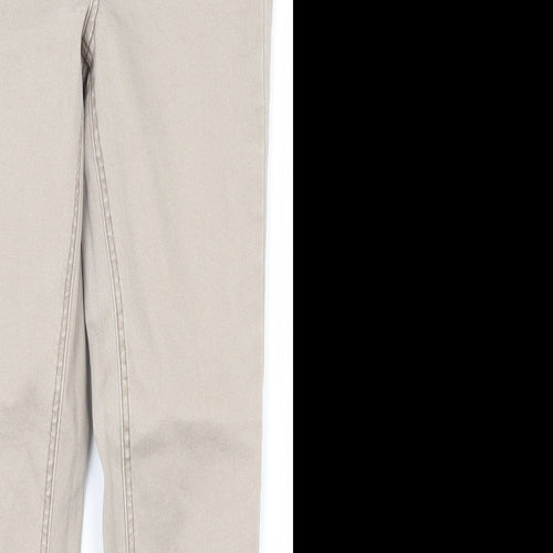 New Look Womens Beige  Cotton Skinny Jeans Size 10 L23.5 in Regular Zip