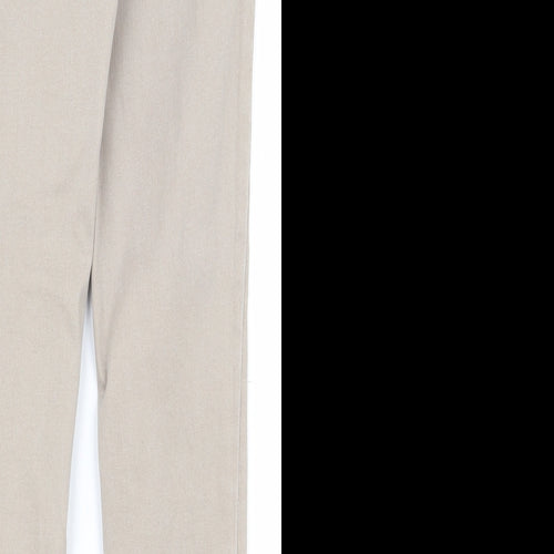 New Look Womens Beige  Cotton Skinny Jeans Size 10 L23.5 in Regular Zip