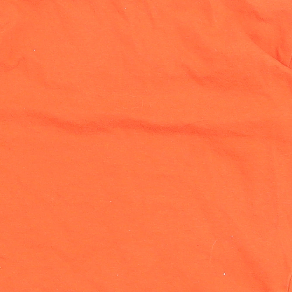 Primark Boys Orange  100% Cotton Basic T-Shirt Size 2-3 Years Round Neck Pullover