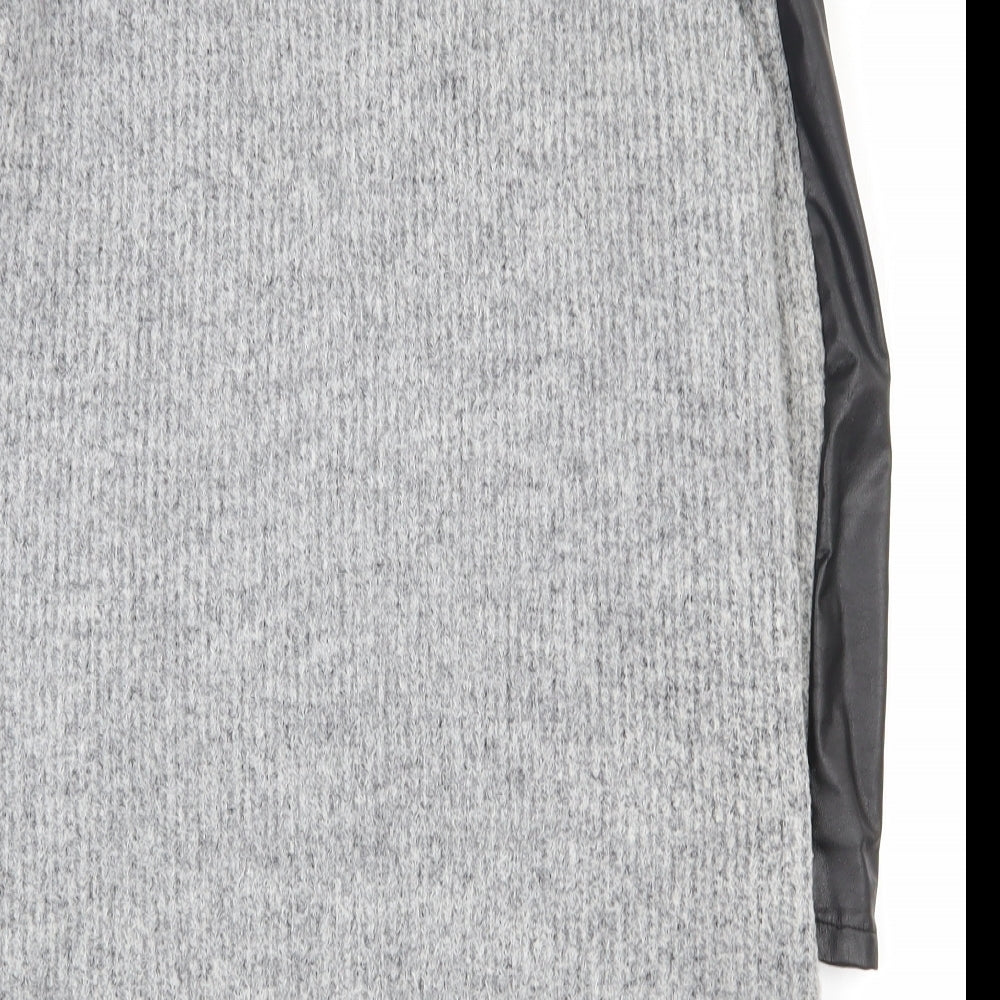 River Island Womens Grey V-Neck  Polyester Cardigan Jumper Size 6