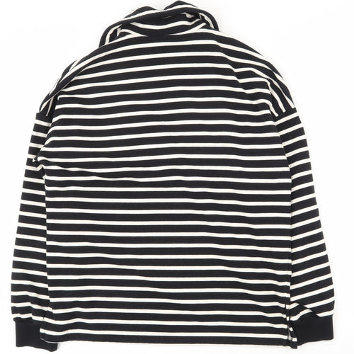 TU Womens Black Striped Cotton Pullover Sweatshirt Size 8  Pullover