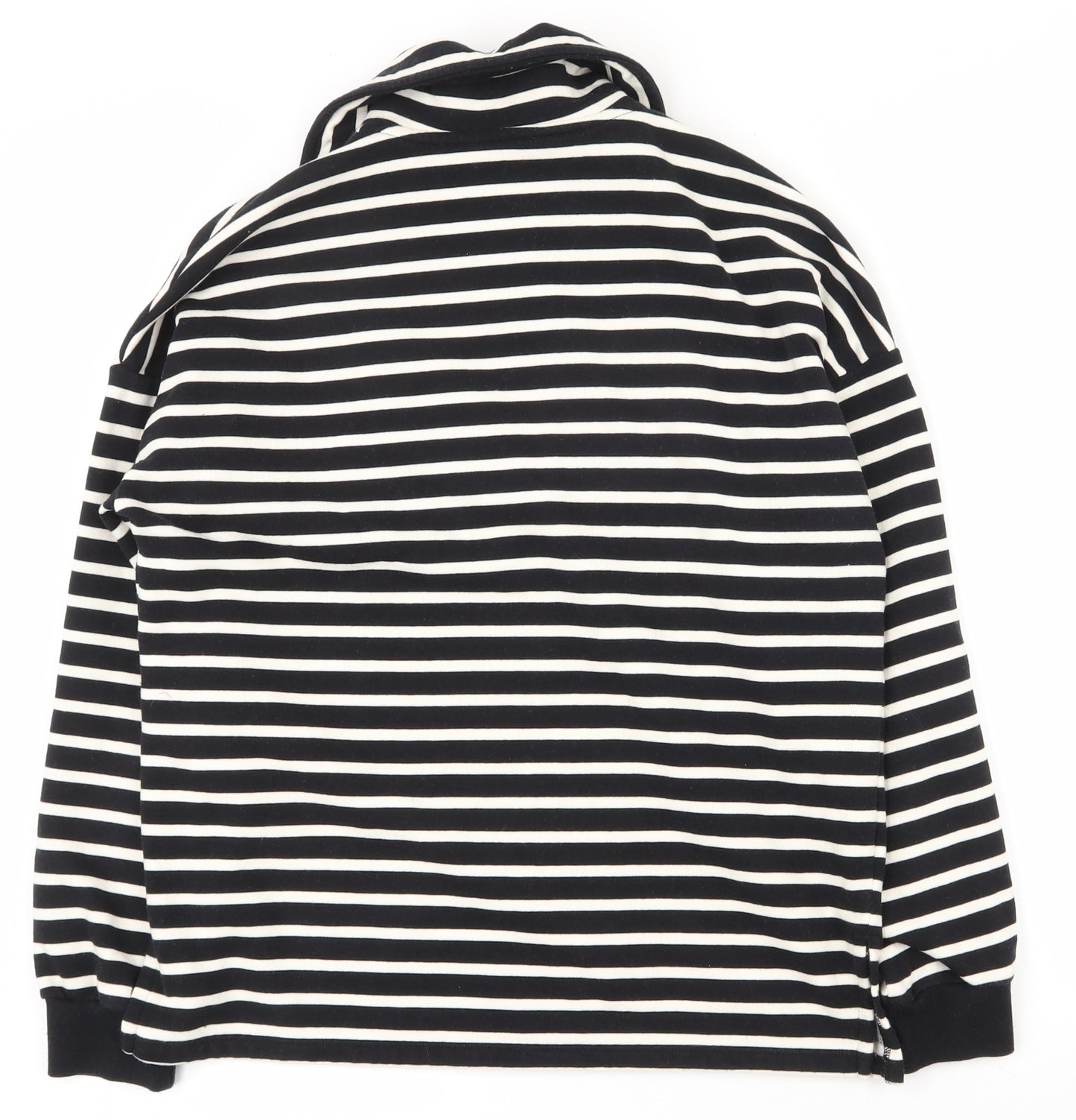 TU Womens Black Striped Cotton Pullover Sweatshirt Size 8  Pullover