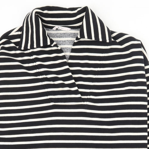 TU Womens Black Striped Cotton Pullover Sweatshirt Size 8  Pullover