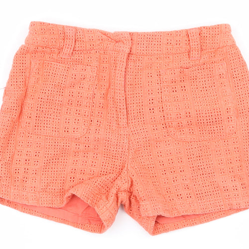 NEXT Girls Pink  100% Cotton Chino Shorts Size 7 Years  Regular Zip