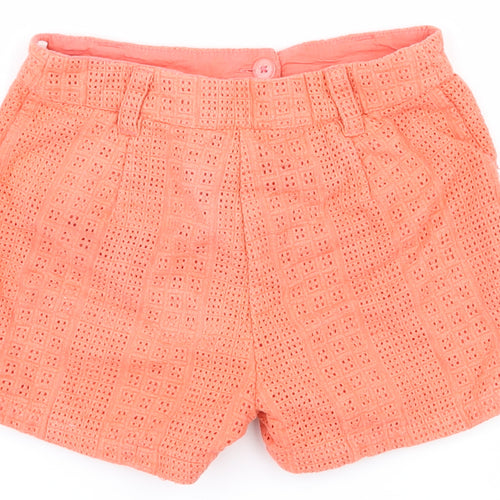 NEXT Girls Pink  100% Cotton Chino Shorts Size 7 Years  Regular Zip