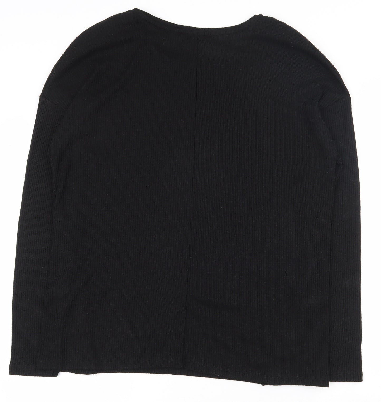 Papaya Womens Black  Polyester Basic T-Shirt Size 18 Round Neck