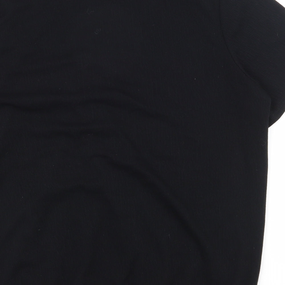 George Womens Black  Polyester Basic T-Shirt Size 18 V-Neck
