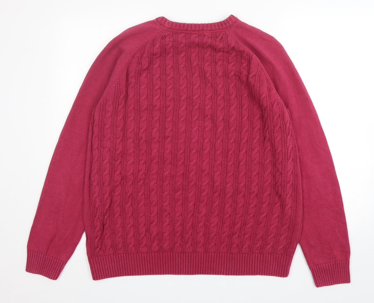 Cotton Traders Womens Purple Round Neck  Cotton Pullover Jumper Size XL