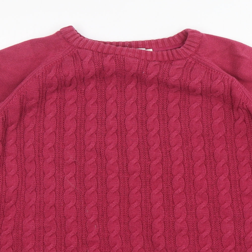 Cotton Traders Womens Purple Round Neck  Cotton Pullover Jumper Size XL