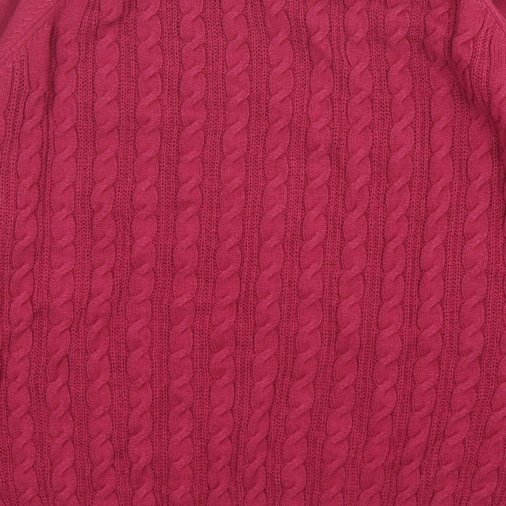 Cotton Traders Womens Purple Round Neck  Cotton Pullover Jumper Size XL