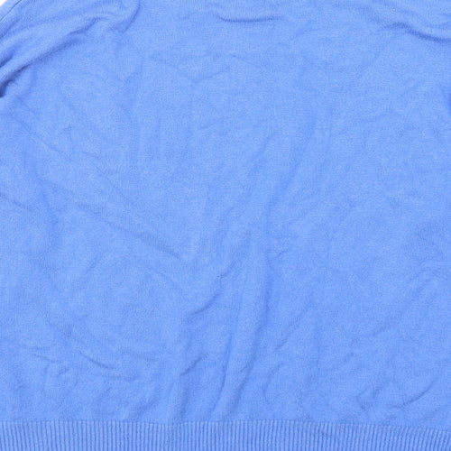 F&F Girls Blue Mock Neck  Viscose Pullover Jumper Size 14 Years  Pullover