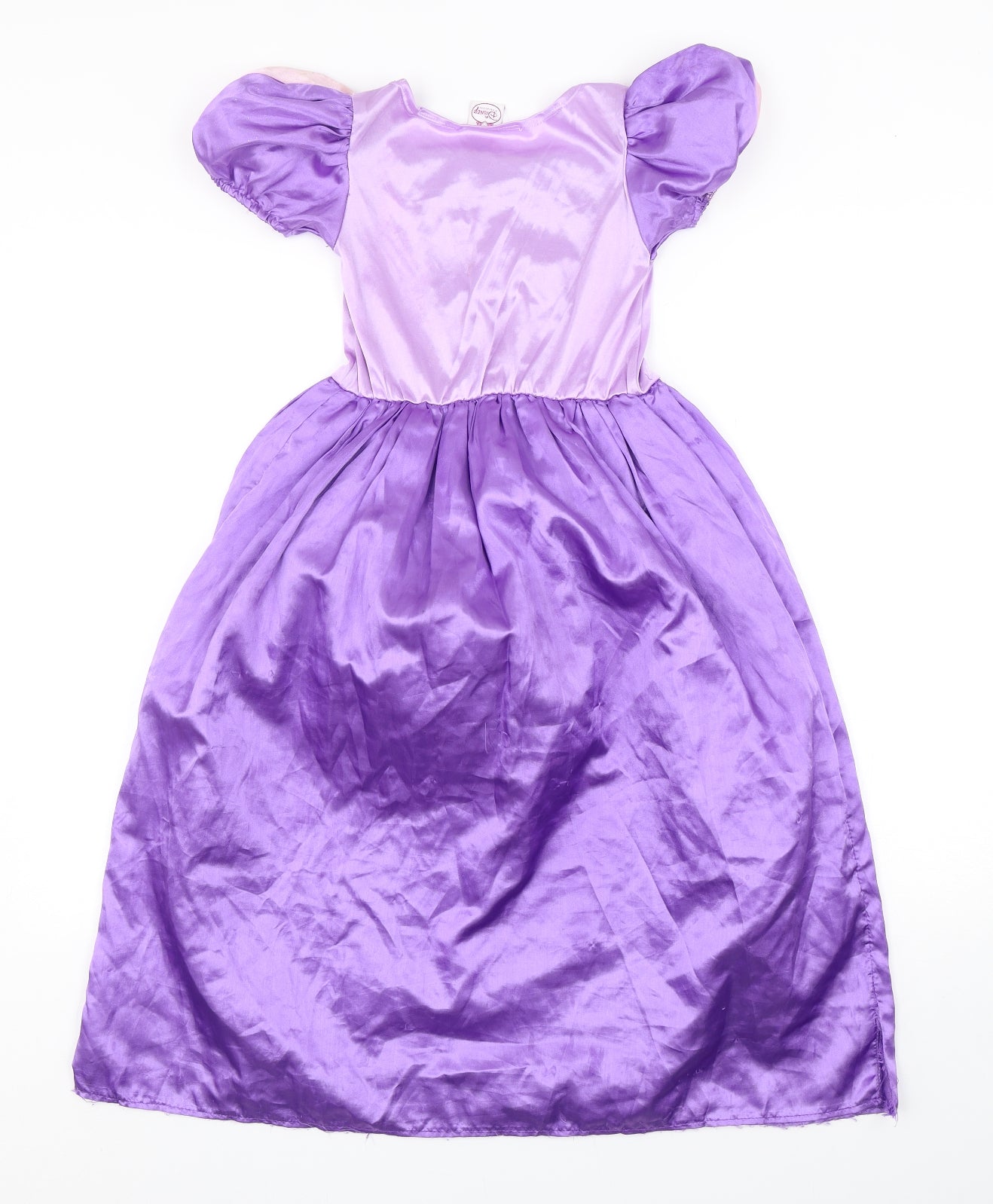 Disney  Girls Purple  Polyester Fit & Flare  Size 7-8 Years  Square Neck  - Rapunzel Dress Up