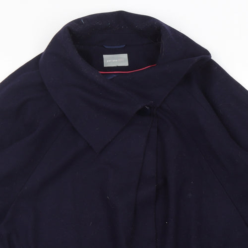 Per Una  Womens Blue   Overcoat Coat Size 20  Snap