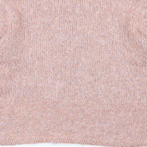 RESERVED Womens Pink Round Neck  Polyester Pullover Jumper Size S