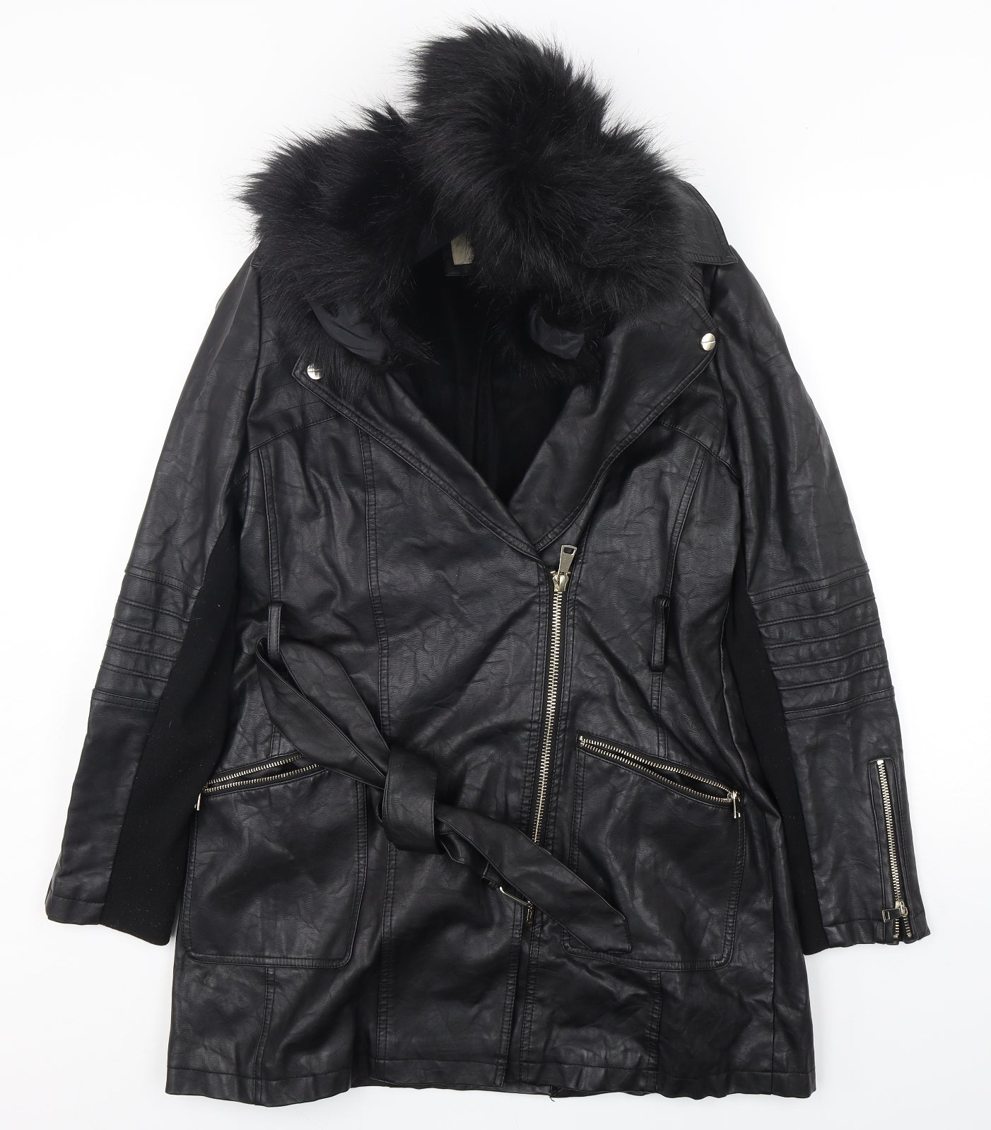 River Island  Womens Black   Jacket  Size 14  Zip