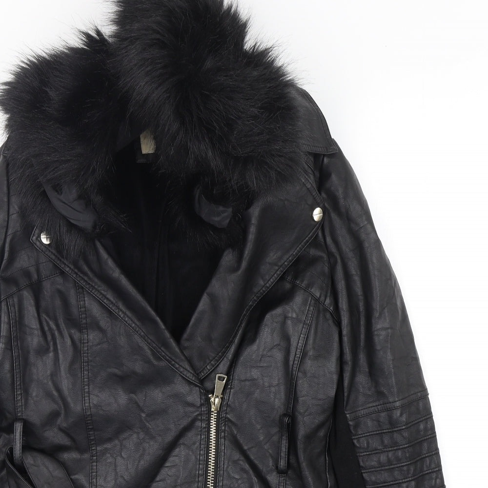 River Island  Womens Black   Jacket  Size 14  Zip