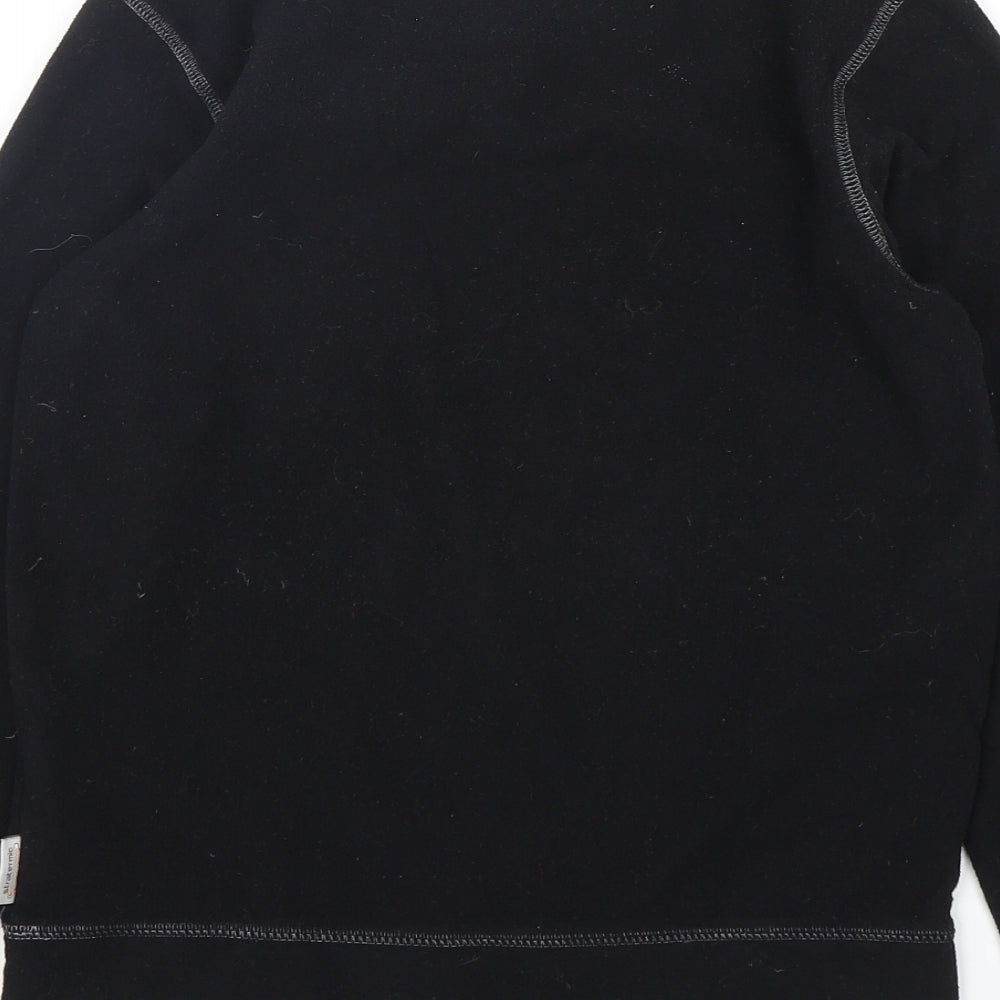 Quencha Boys Black  Polyester Basic T-Shirt Size 12 Years Round Neck Pullover