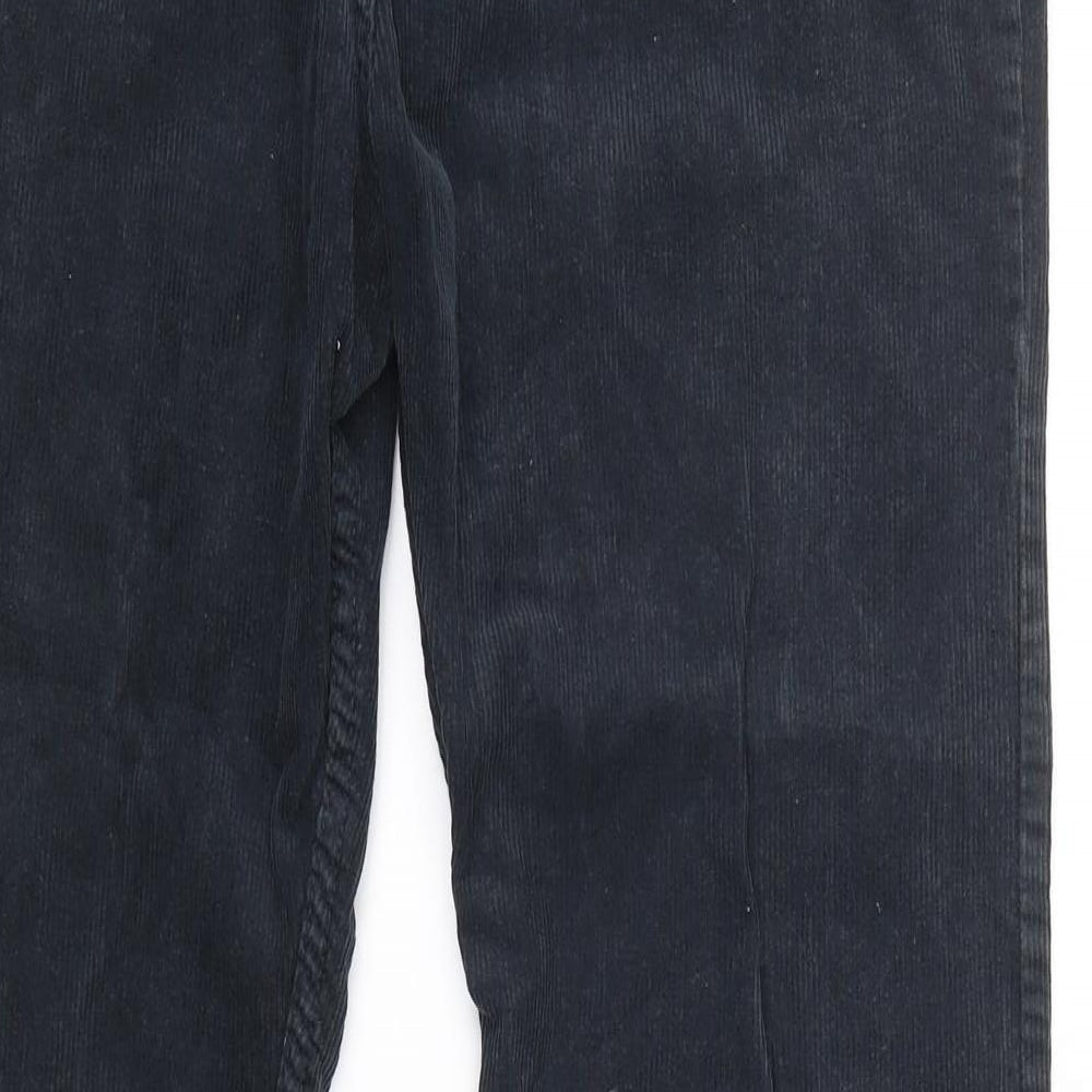 Marks and Spencer Mens Blue  Cotton Chino Trousers Size 36 L31 in Regular Buckle