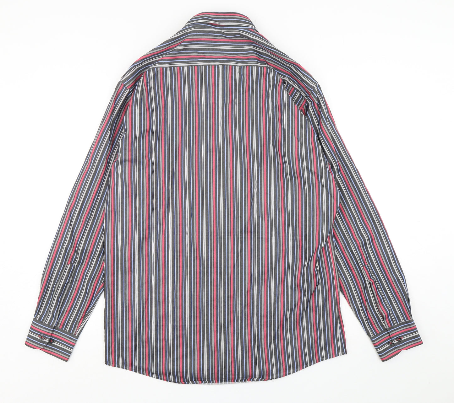 Daniel Grahame Mens Multicoloured Animal Print Cotton  Button-Up Size L Collared Button