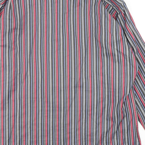 Daniel Grahame Mens Multicoloured Animal Print Cotton  Button-Up Size L Collared Button