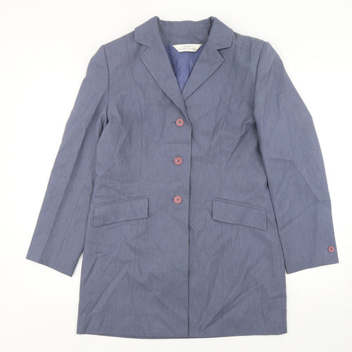 Modern Classic Womens Grey  Polyester Jacket Suit Jacket Size 12
