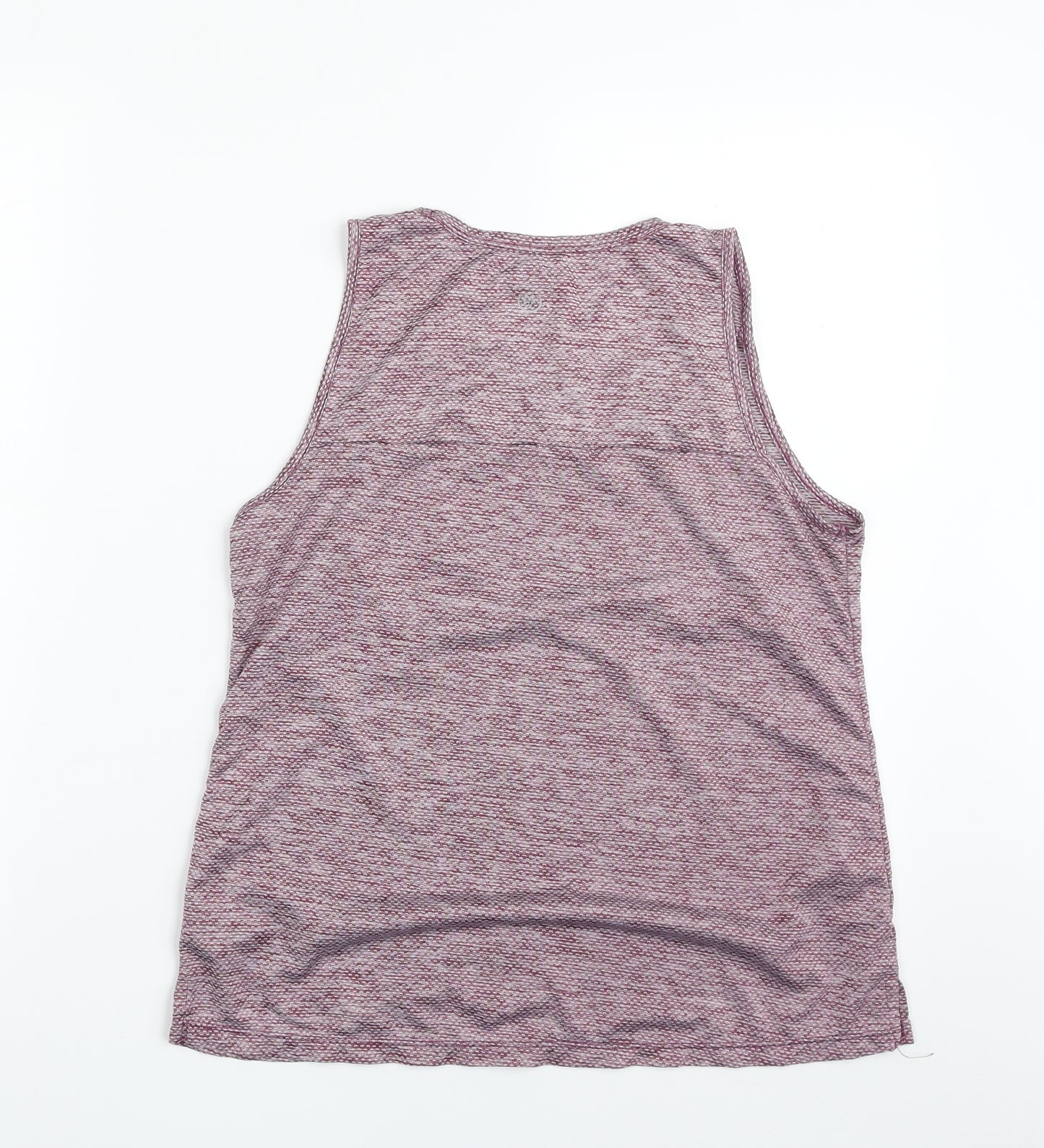 Dunnes Stores Womens Purple Geometric 100% Polyester Basic Tank Size 8 Scoop Neck Pullover