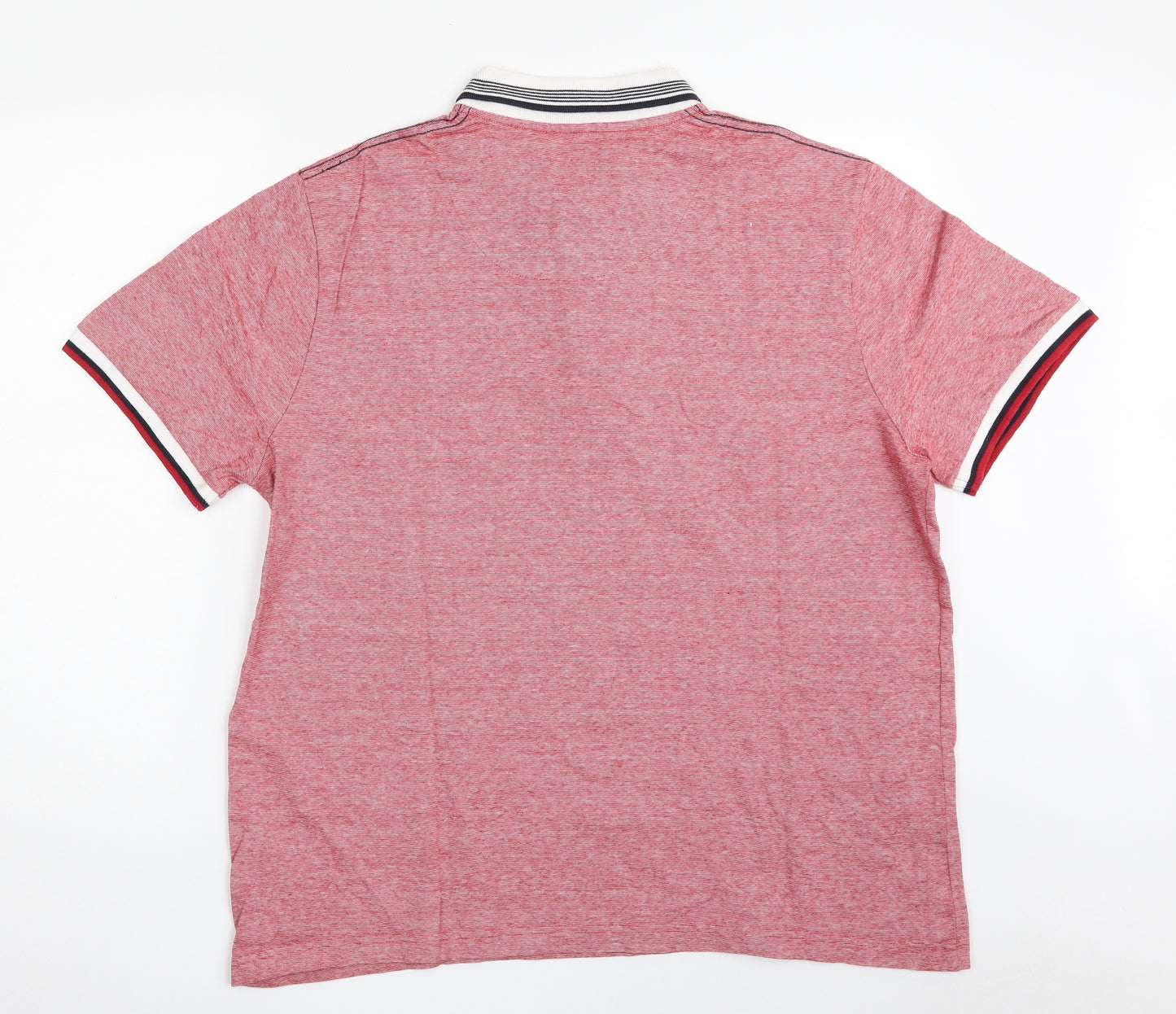 TU Mens Pink  100% Cotton  Polo Size XL Collared Button