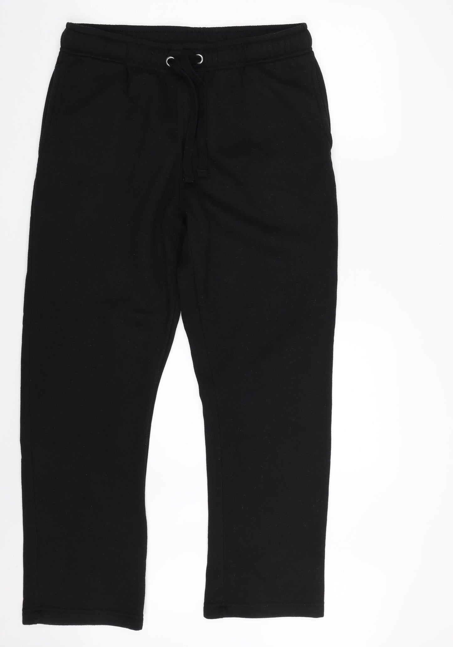 Dunnes Stores Mens Black  Polyester Sweatpants Trousers Size L L30 in Regular Drawstring