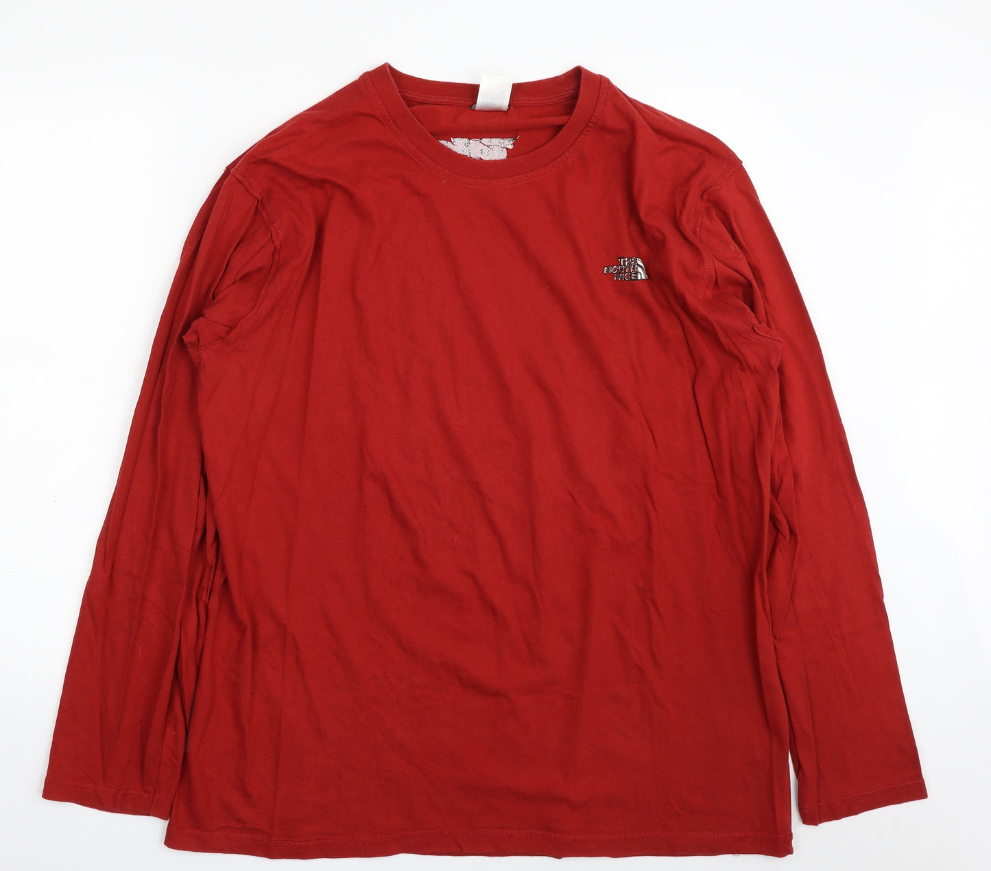 The North Face Mens Red  Cotton  T-Shirt Size 2XL Crew Neck