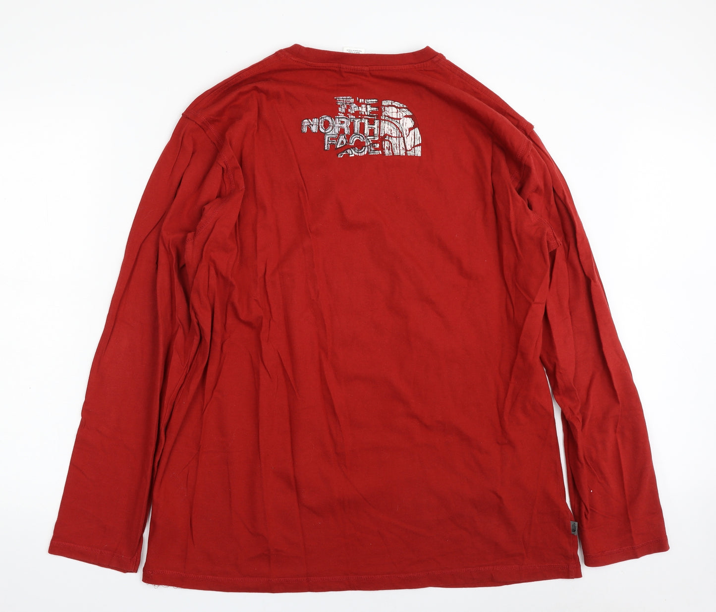 The North Face Mens Red  Cotton  T-Shirt Size 2XL Crew Neck