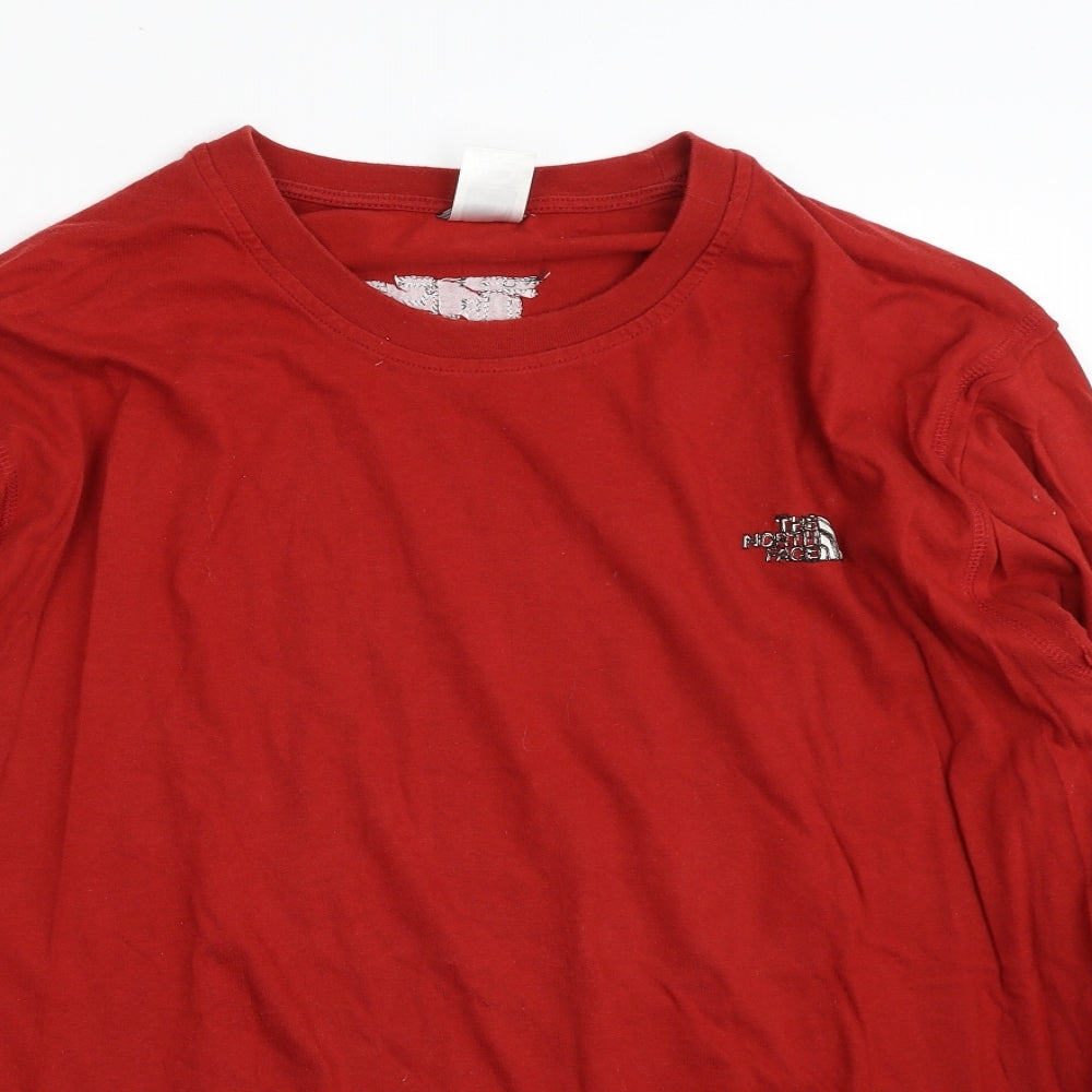 The North Face Mens Red  Cotton  T-Shirt Size 2XL Crew Neck