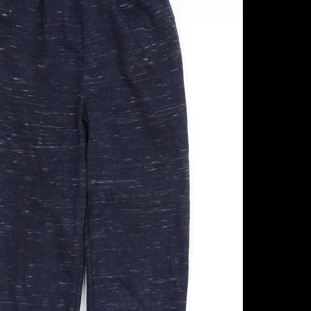 Primark Boys Blue Flecked Cotton Jogger Trousers Size 9-10 Years  Regular Drawstring