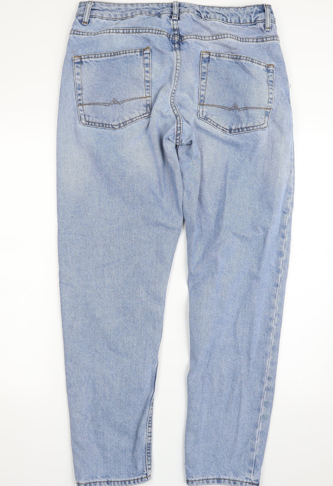 ASOS Mens Blue  Cotton Tapered Jeans Size 34 in L32 in Regular Button
