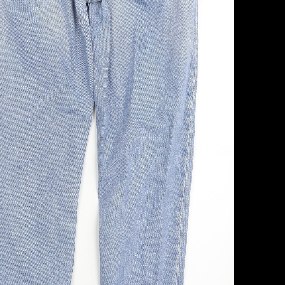 ASOS Mens Blue  Cotton Tapered Jeans Size 34 in L32 in Regular Button