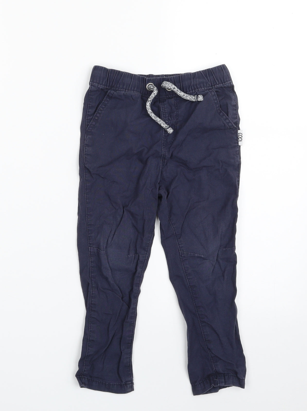 George Boys Blue  100% Cotton Chino Trousers Size 2-3 Years  Regular