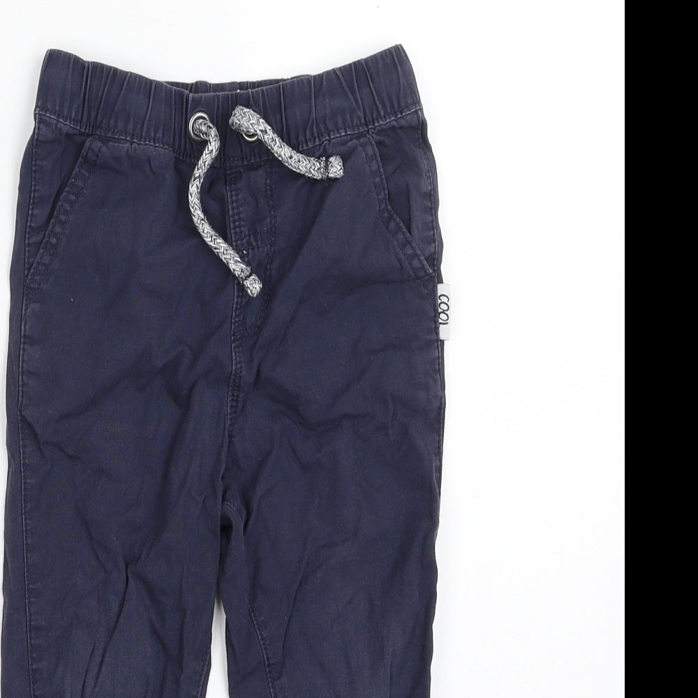 George Boys Blue  100% Cotton Chino Trousers Size 2-3 Years  Regular