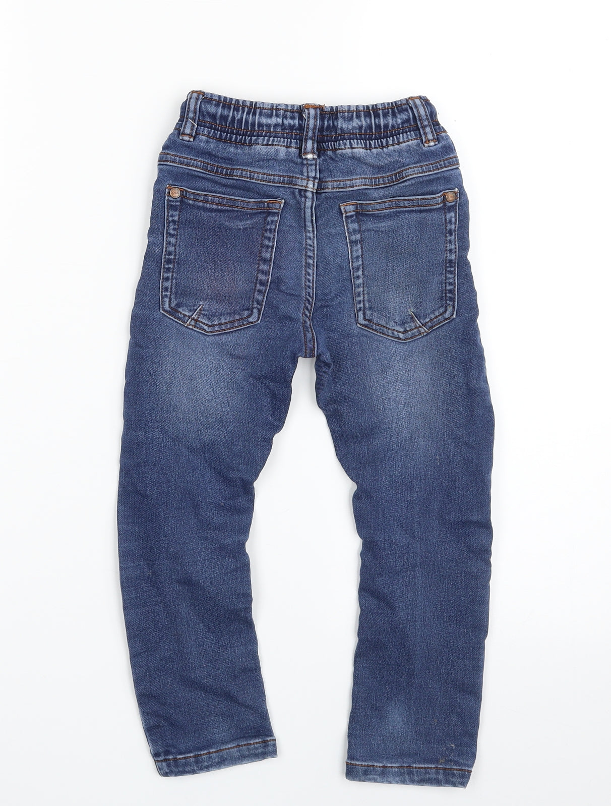 NEXT Boys Blue  Cotton Tapered Jeans Size 3-4 Years  Slim  - Distressed