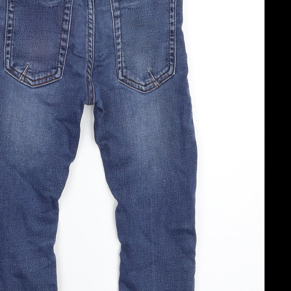 NEXT Boys Blue  Cotton Tapered Jeans Size 3-4 Years  Slim  - Distressed