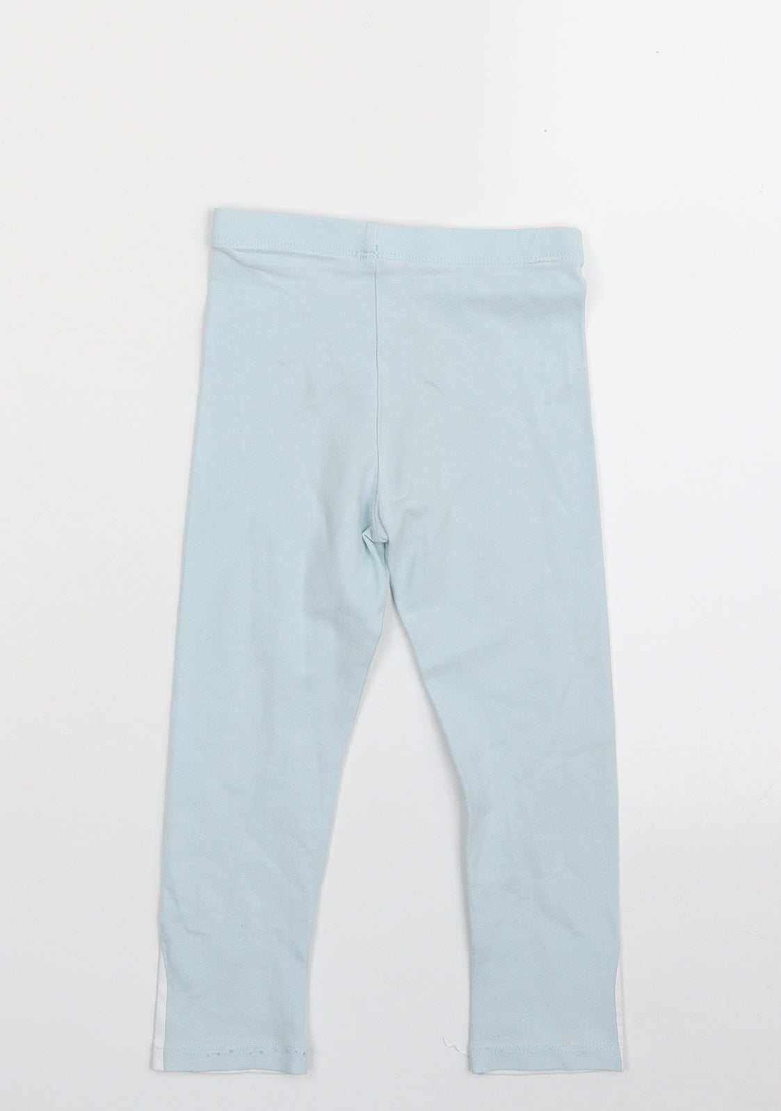 Matalan Girls Blue  Cotton Jegging Trousers Size 2-3 Years  Slim  - Unicorn