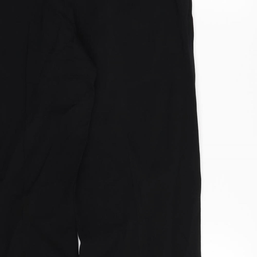 Autograph Womens Black  Acetate Trousers  Size 14 L32 in Regular Zip