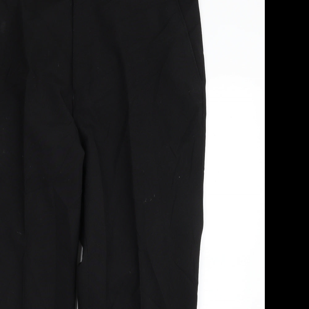 George Mens Black  Polyester Trousers  Size 36 in L29 in Regular Zip
